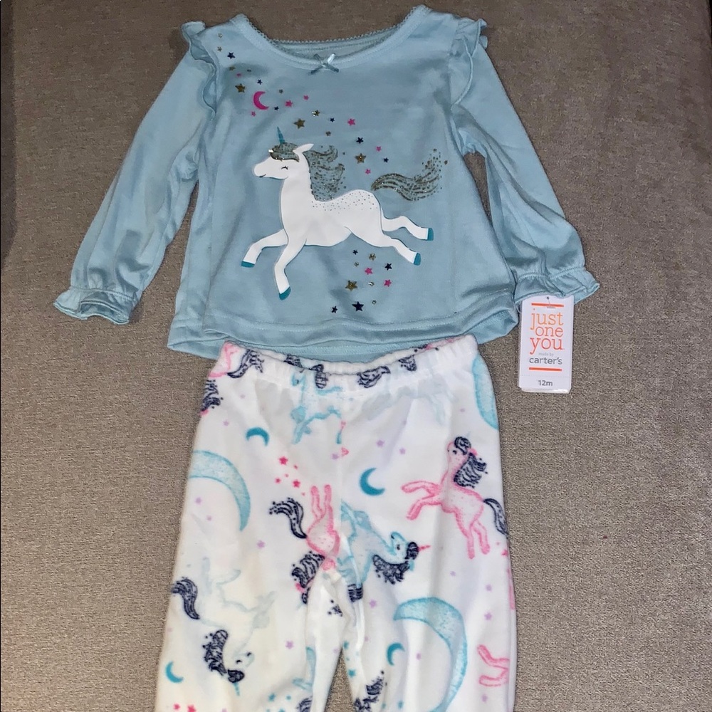 Size 12mo Soft Unicorn Pajamas 2-piece